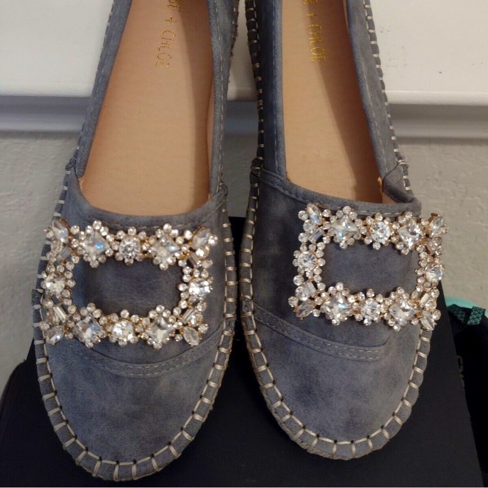 Blinged out mocassins